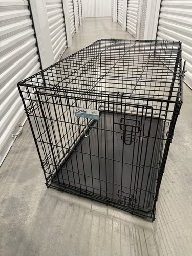 iCrate Midwest Home for Pets Large Collapsible Dog Crate with Tray Black 36"