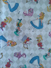 Disney ALICE IN WONDERLAND Cotton Fabric 1 1/2 yards/54" x 42" w/5 characters