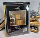 Sally Textiles Faux Silk Chair Covers (6) "Jenny" Taupe 45CM x 150CM NOB