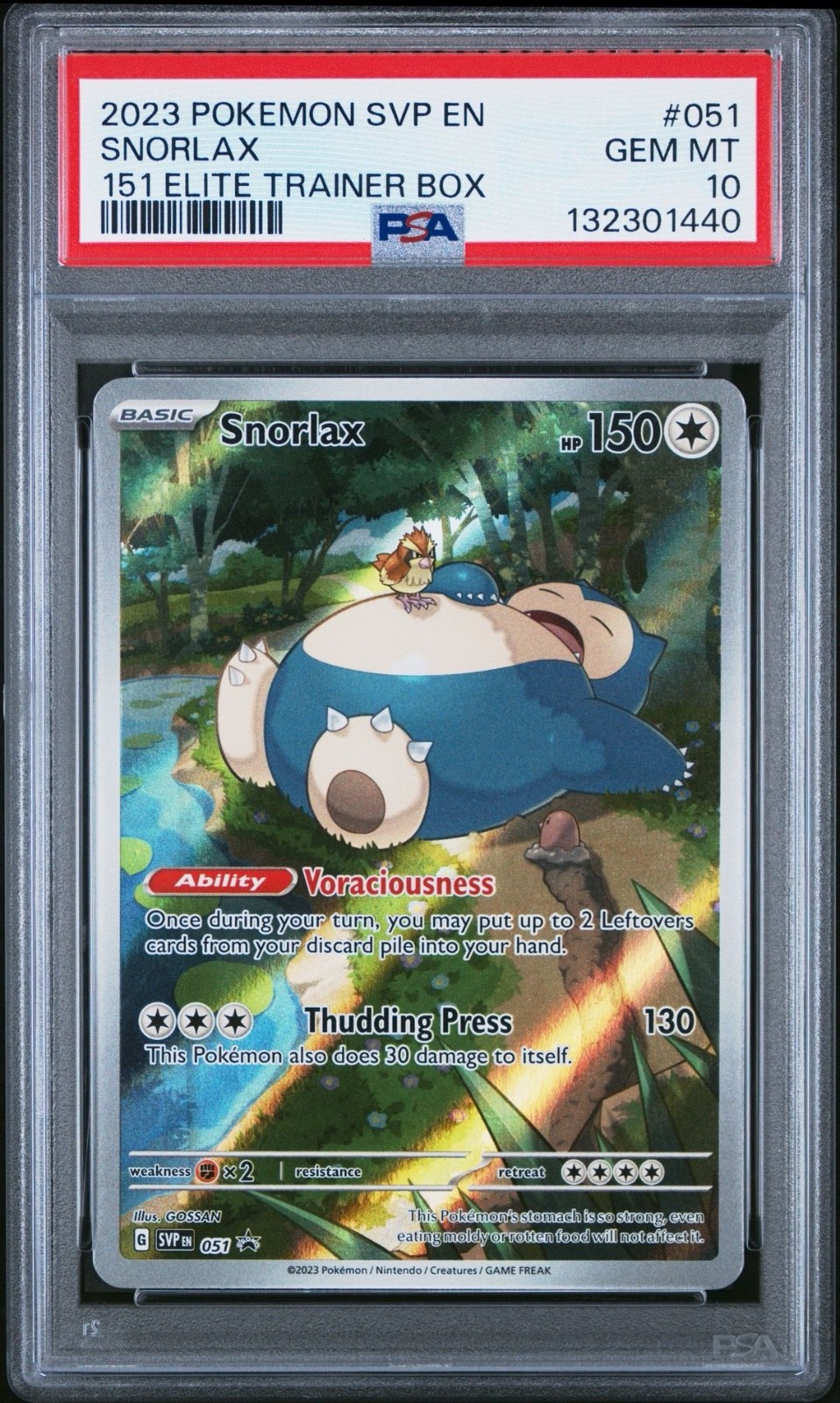 PSA 10 Snorlax #051 Pokémon SVP Black Star Promo English 2023
