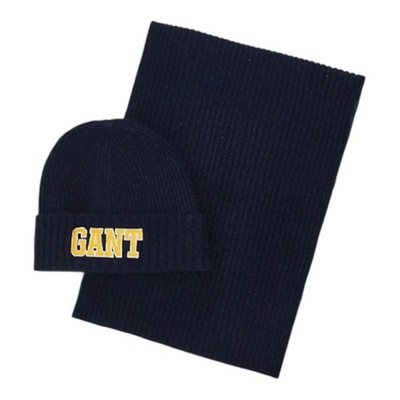 GANT 1949 Logo Knit Mütze & Schal Set Geschenkset 80% Wolle One Size Herren