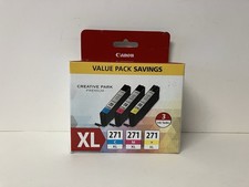 Canon 271 XL 3-Pack Ink Tanks Cyan Magenta Yellow New & Sealed