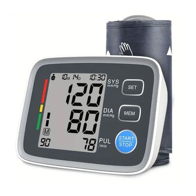 BP MeasureX Digital Blutdruckmessgerät Oberarm Blutdruck Monitor LCD Automatisch