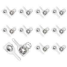 10 Set Battery Spring Contact 9mmx9mm Round Positive Negative Unipolar