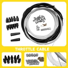 5 Metres DIY Throttle Cable Kit Nipples Ferrules Motorbike Replacement Universal