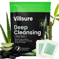 Deep Cleansing Bamboo Foot Pads - 50 Count for Overnight Use and Gift Ideas