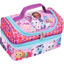 Gabby's Dollhouse - Brotzeittasche f&uuml;r Kinder - Snacktasche mit mehreren F&auml;chern f&uuml;r M&auml;dchen