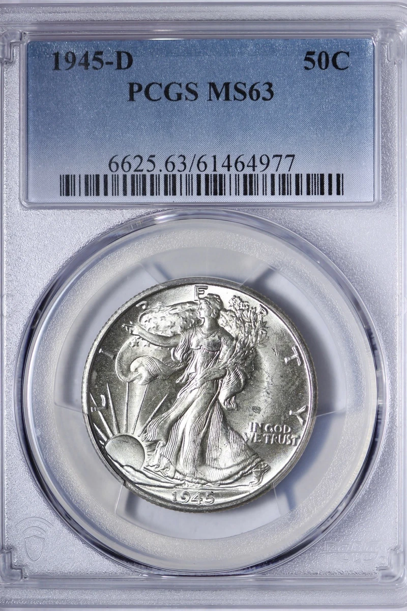 MS 63 Graded 1945 Year Liberty Walking Half Dollars (1916-1947
