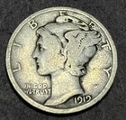 1919-P  Mercury Dime 90% Silver Coin