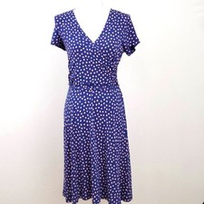 Lands’ End Viscose Wrap Style Short Sleeve Midi Dress Size 6/8