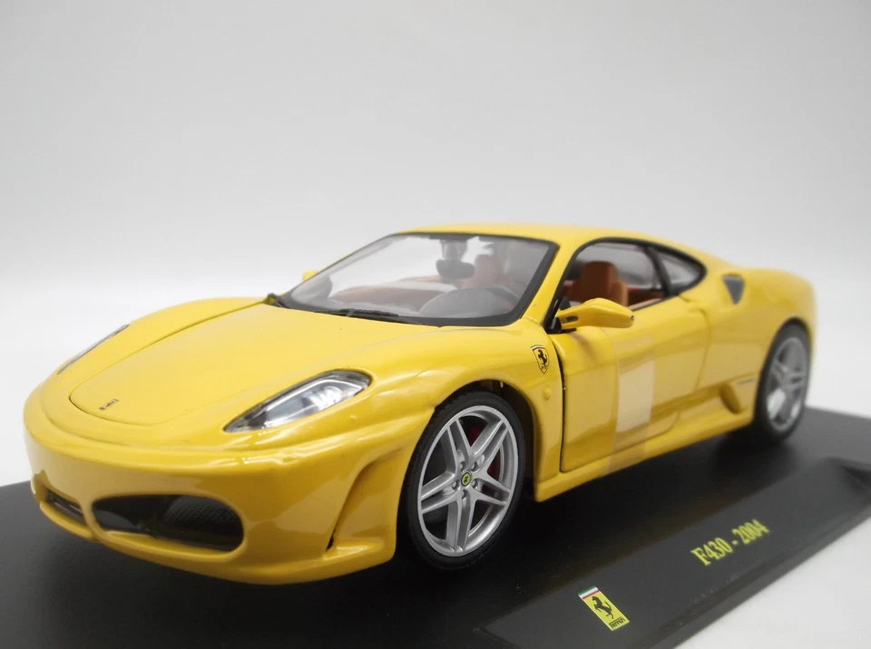 1/24 Ferrari F430 2004 Jaune Burago/Hachette Collection "Les Grandes Ferrari" - Photo 3/4