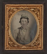 Unidentified Young Soldier,Confederate Kepi,American Civil War,1861-1865