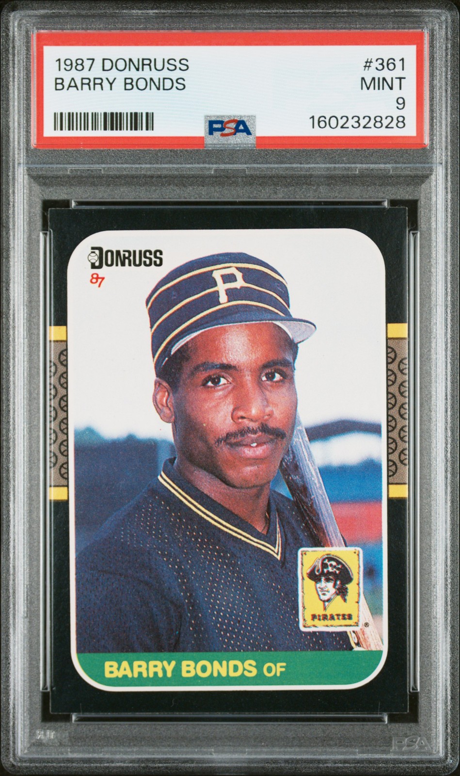 1987 DONRUSS #361 BARRY BONDS ROOKIE RC PSA 9