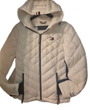 Tommy Hilfiger Women's Lightweight Hooded Sorona White Jacket Sz. S NWOT