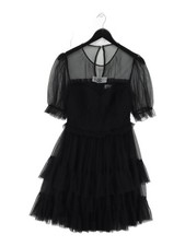 Coast A-Line Midi Dress UK10 in Black