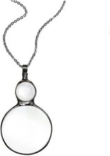 10x Magnifying Glass Necklace for Women, 10x Monocle Loupe Magnifier Necklace, V