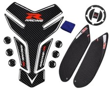 Real Carbon Fibre Gas Cap, Tank Pad, Anti Slip sticker,Tank Protector for GSXR