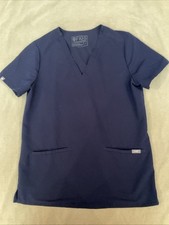 Figs Scrub Top Small Navy Blue Technical Collection