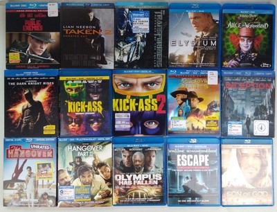 Blu-ray/DVD Combo Movie Lot Mix of 15 Action Comedy Hangover Depp Transformers 