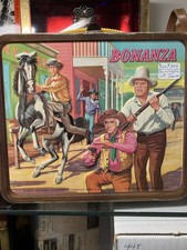 Vintage BONANZA Lunchbox  Thermos - TV Western Drama 1965 Nice -Awesome 