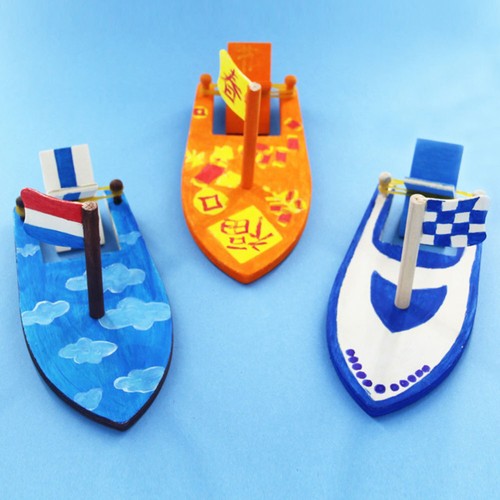 4 Set Segelboot Aus Holz Selber Bauen Leeres économies Holzbootmaterial Kind