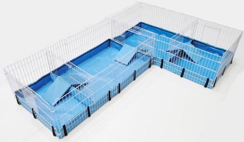 Large Double Guinea Pig Cage with Canvas Liner - Suitable for Indoor & Outdoor - Picture 18 of 23