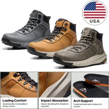 Men's Waterproof Hiking Boots Lightweight Outdoor Mid Trekking Trail Shoes