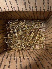 Lot 50 Belt Buckles. Approx. 2 inch X 1 Inch. Steel Buckle with Brass Finish