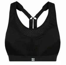 SWEATY BETTY ULTRA RUN HIGH SUPPORT SPORTS BRA IN Black 32B