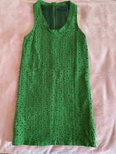 Vintage 90s y2k ZARA Broderie Anglaise Cut Out Embroidered DRESS XS summer