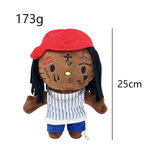 Hello Kitty Singer Star Plush Stuffed Doll Toy Rapper Travis Scott Billie Figure - Picture 29 of 32
