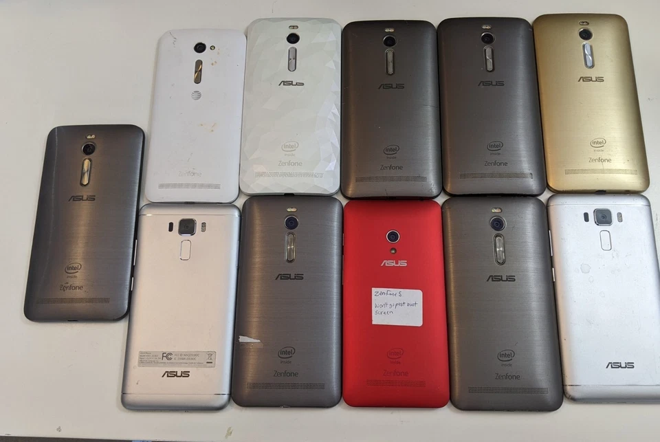 Lot of (11) Asus Cellphones- Mixed Models- Don't Power On - For Parts Only - Image 2 of 2
