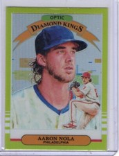 2019 Donruss Optic Lime Green Diamond Kings #18 Aaron Nola Philadelphia Phillies
