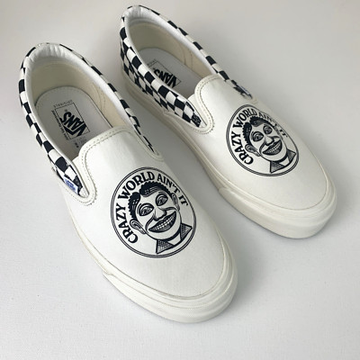 Vans Vault x John Van Hamersveld Mens 11 OG Classic Slip-On LX Crazy World Ain't