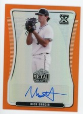 Nick Garcia 2020 Leaf Metal Draft Baseball XRC Auto Autograph Orange #4/7