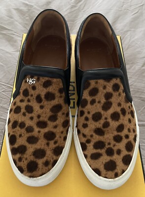 Givenchy calf hair slip on shoes