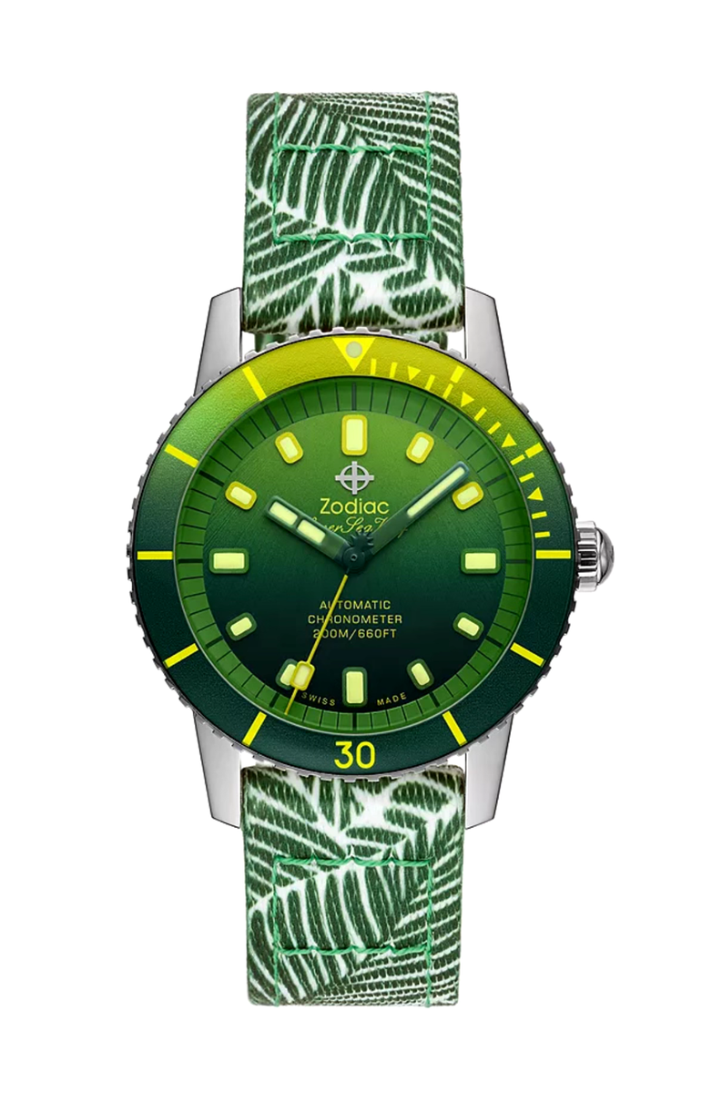 Zodiac Super Sea Wolf Pineapple Dream Green Men's Watch - ZO9295