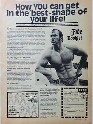 1978 male body builder muscles bikini bottom best shape of your life ad 