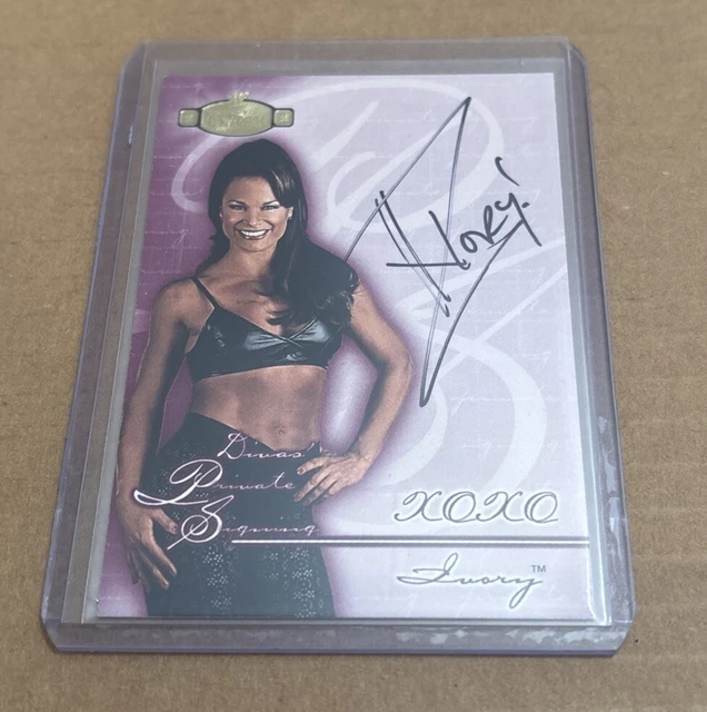 2001 Fleer WWF Championship Clash IVORY Divas Private Signing AUTO Card WWE AEW