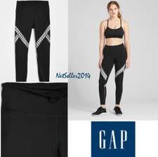 SZ SMALL     GAP GapFit Women's Black Mid Rise 7/8 Leggings Pants Workout Yoga