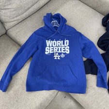 Majestic LA Los Angeles Dodgers HOODIE 2017 Mens Large - Let  s Win It Again   