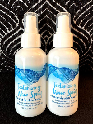  2pk PEARL WORLD HAIR TEXTURIZING WAVE SPRAY COCONUT BUILD BODY & BEACHY WAVES
