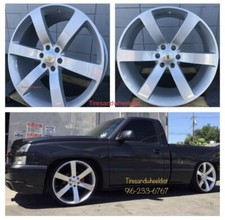22 Inch Trailblazer Silver Tbbs Wheels Tires Fit Chevy Ss Trailblazer 6x127