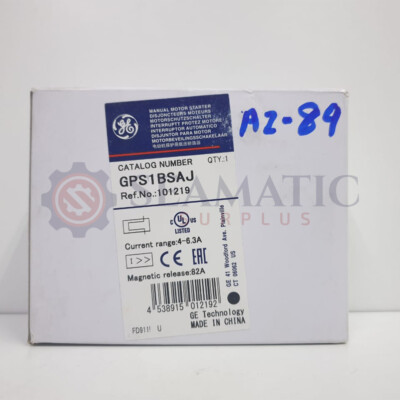GENERAL ELECTRIC GPS1BSAJ Manual Motor Protectors, GPS Series , AZ-89+