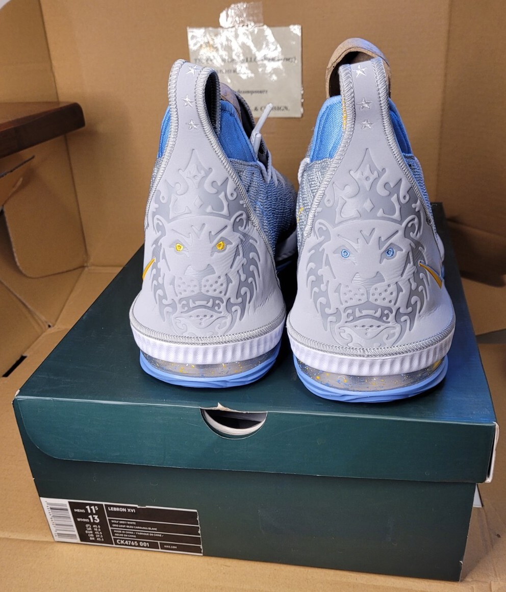 lebron 16 grey blue yellow