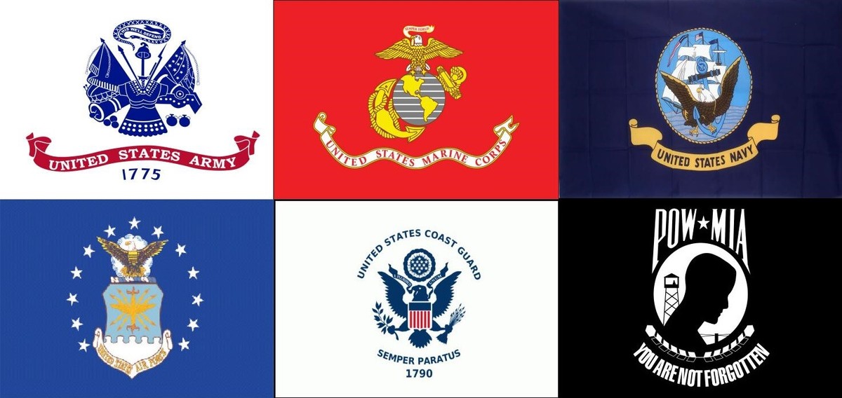 3x5 Military Branch Flag – Army, Navy, Seabee, Aviation, POW/MIA, Vietnam Veteran, 82nd/101st Airborne Options (Polyester)