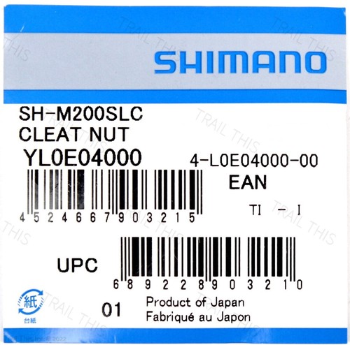 2 - Pack of Shimano 4-Hole SPD Shoe Plate Cleat Nuts fits SH51 SH52 SH56 - Picture 3 of 3