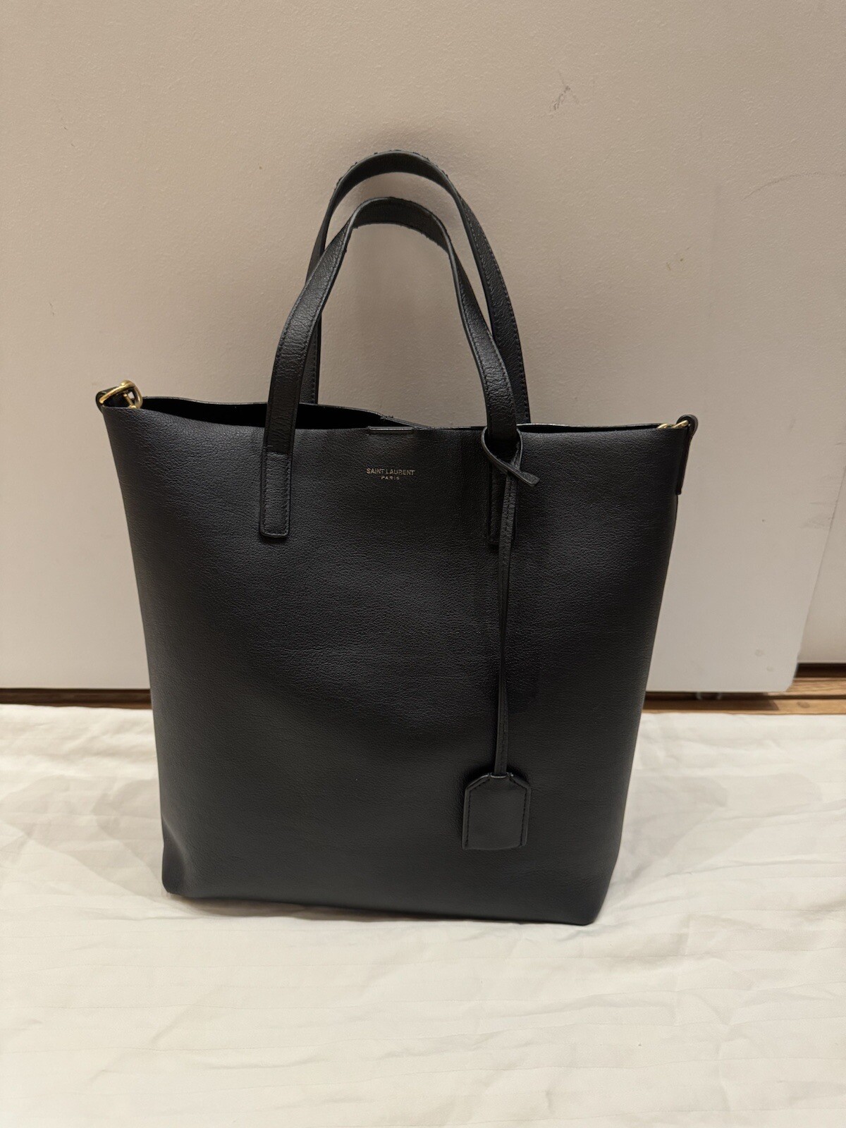 Borsa a mano giocattolo Saint Laurent nera
