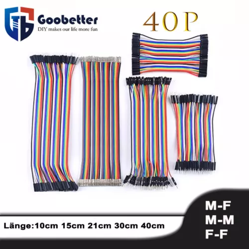 40 x 10cm,20cm,30cm, 40cm (MM MF FF) Jumper Kabel - Dupont Cable Breadboard Wire