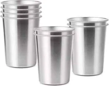 Stainless Steel Cups for Kids, - 8 Pack, 6 Oz BPA, Free Shatterproof